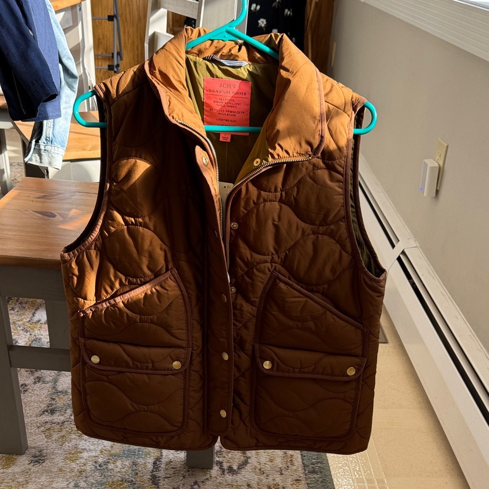 J. Crew Chocolate Quilted Vest